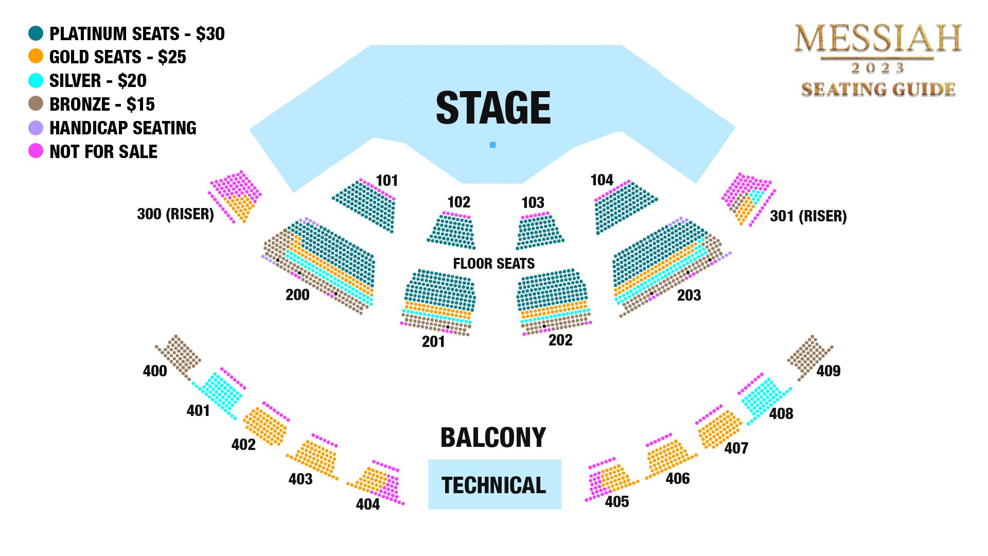messiah 2023 seating